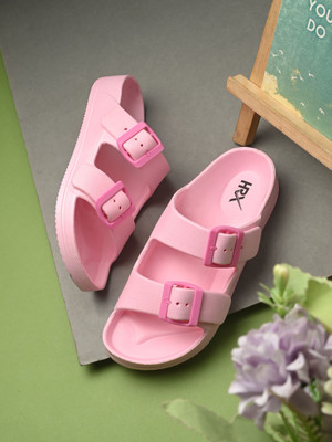 HRX by Hrithik Roshan Women Slides(Pink , 4)