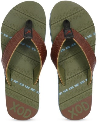 XOD Men OLIVE/GREY Men's Eva, Rubber, PU Flipflop Slippers -10 Flip Flops(Olive , 10)