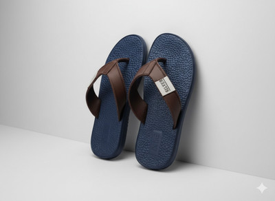 rewansh Men Slippers(Blue, Brown , 7)