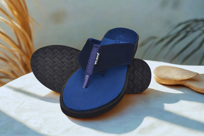 DR STTEP Men Soft Ortho Slippers for Men | Comfy Anti-Skid Flip Flops for Daily Use Flip Flops(Blue , 9)