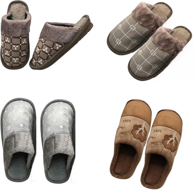 Mahi Enterprises Men Flip Flops(Beige, Beige, Grey, Brown , 9)