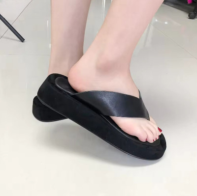 Gloglamp Women Slides(Black , 4)