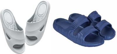 ventus Men Flip Flops(Grey, Blue , 7)