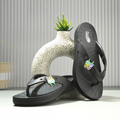 Footup Women Super Soft|Orthopedic|Comfortable|Lightweight|Diabetic Slippers(Black , 5)