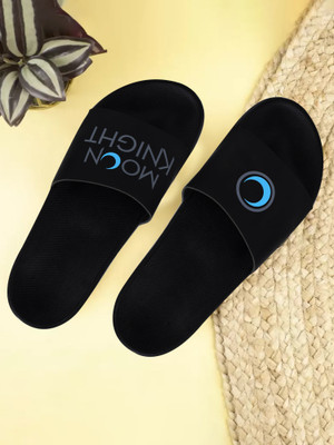 Tzen Men Slides(Black, Blue , 8)