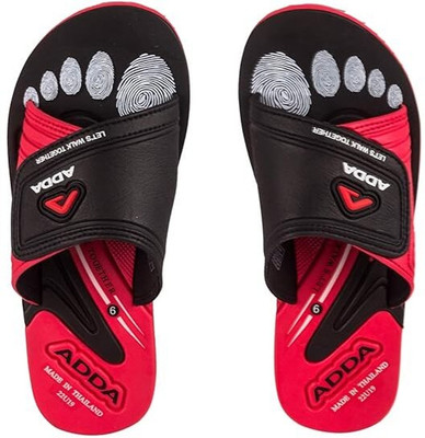 Adda Men Slides(Red, Black , 8)