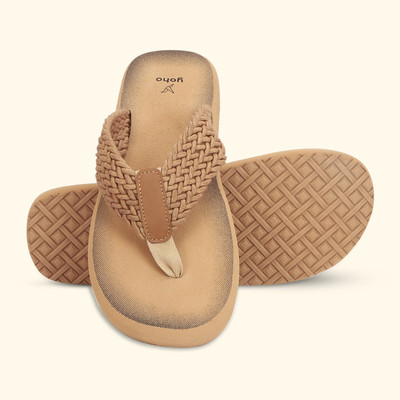 yoho Men Slippers(Beige , 6)