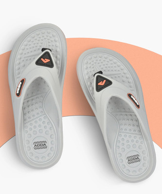Adda Men Flip Flops(Grey , 8)