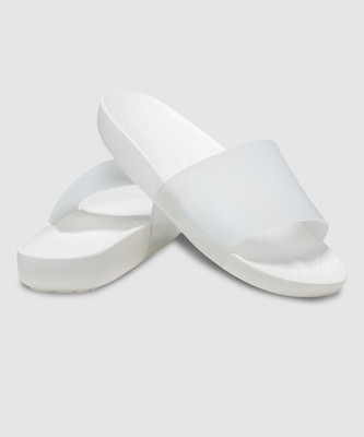 CROCS Women Womens' Crocs Splash Glossy Slides(White , 5 UK/India)
