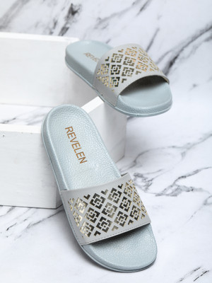 Revelen Men Slides(Grey , 5)