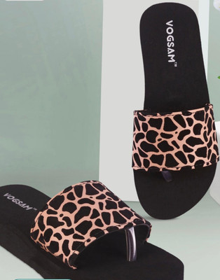 VOGASAM Women Flip Flops(Pink , 7)