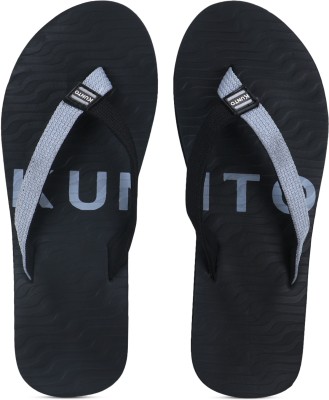 KUNTO Men Slippers(Black, Grey , 7)