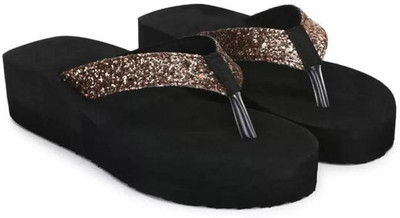 SHIPEE Women Flip Flops(Brown , 6)