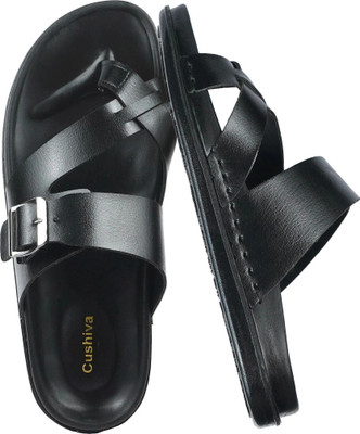 Cushiva Men Slippers(Black , 9)