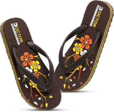 Doctor Health Super Soft Women Slippers(Brown , 5)