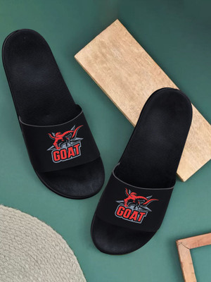 Cloker Men Flip Flops(Red, Black , 8)