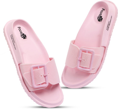 Footup Women Flip Flops(Pink , 7)