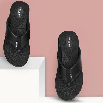 DR STTEP Men Orthopedic Slippers for Men Comfort Fit Soft Cushion Lightweight Slippers(Black , 9)