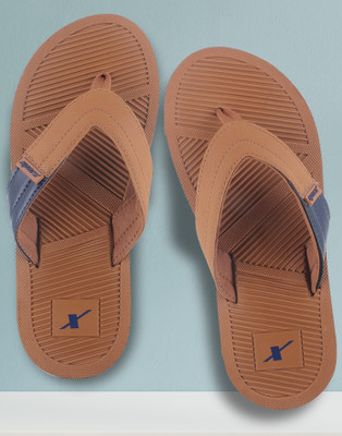 Sparx Men Flip Flops(Tan, Blue , 9)