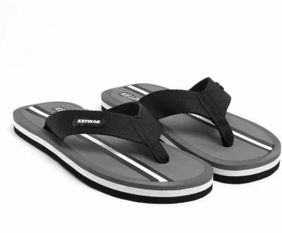 KETIKOE Men Flip Flops(Grey , 7)