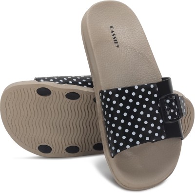 Cassiey Women Slides(Black , 5)