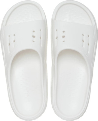 CROCS Men Off Grid Slides(White , 6 UK/India)
