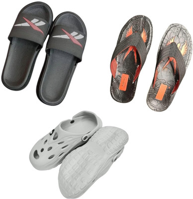 BLIBBERS Men Slippers(Black, Black, Off White, Brown , 9)