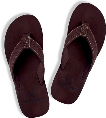 NoStrain Men Slippers(Brown , 9)
