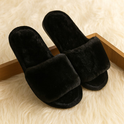 WOLVESDEN Women Flip Flops(Black , 7)