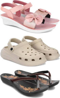 Pennen Women Slippers(Brown , 8)