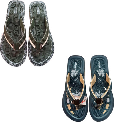 COMFERTO Women Slippers(Green , 4)