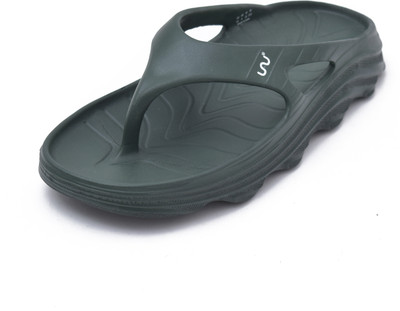 Doubleu Men Men Riva Thong Dark Olive Green Flip Flops(Olive , 7)