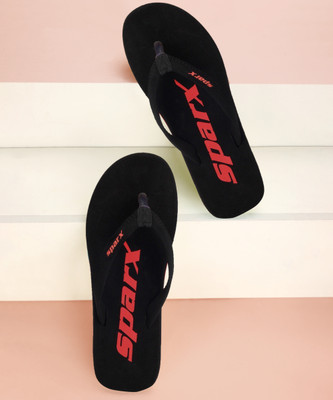 Sparx Men SFG-23 Flip Flops(Black, Red , 7 UK/India)