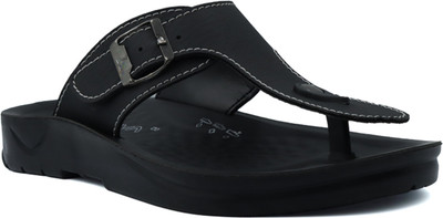 TREKIVA Men Premium Slippers Trendy Comfortable Flexible & Durable, Anti-Skid| TPG-3037 Slippers(Black , 8)