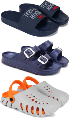 DRACKFOOT Men Slides(Orange , 8)