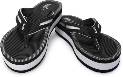 ROXID Women Flip Flops(Black , 6)