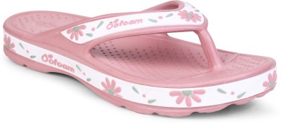 OOFOAM Women Flip Flops(Pink , 5)