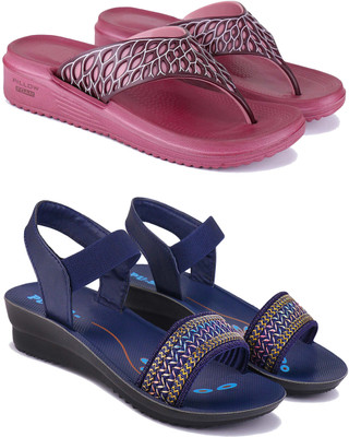 Pennen Women Slippers(Blue , 7)
