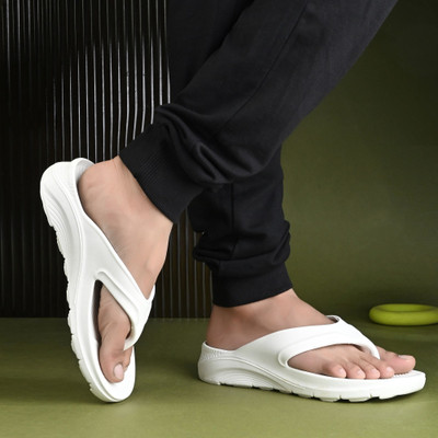 slipover Men Doctor Soft|Orthopedic|Comfort|Lightweight|Durable|Diabetic|Non Slip Slipper Flip Flops(White , 8)