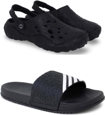 Pampy Angel Men Slippers(Black, Black , 6)