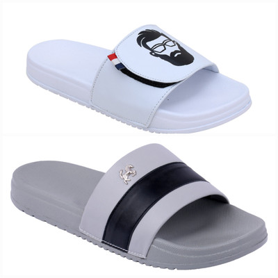 PERY-PAO Men Slides(Multicolor , 8)