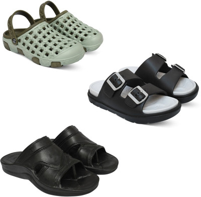 Acorn Men Slides(Olive, Grey, Black , 9)