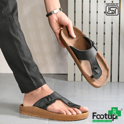 Footup Men NewlyLaunch|Lightweight|Comfortable|Breathable|All SeasonWear Slippers Slippers(Black, Brown , 10)