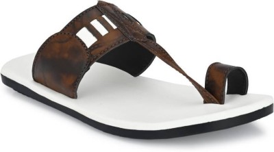 Men's Avenue Men Flip Flops(Brown , 9)