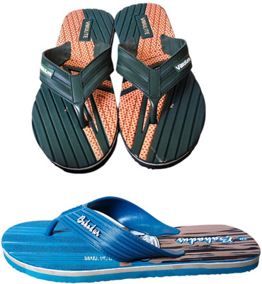 DEEPAKTRADERS Men Slippers(Green, Blue , 10)
