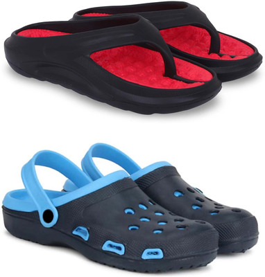 Kapani Fashion Men Slippers(Red, Blue , 8)