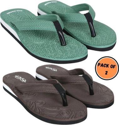 SOUL CULTURE Women Flip Flops(Multicolor , 4)