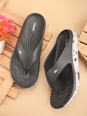 Onsole Men Flip Flops(Grey , 9)