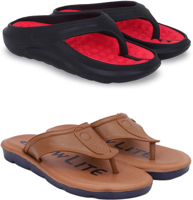 KAPYANSH Men Slippers(Red, Brown , 10)