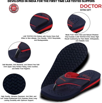 DOCTOR EXTRA SOFT Women Flip Flops(Blue 10)